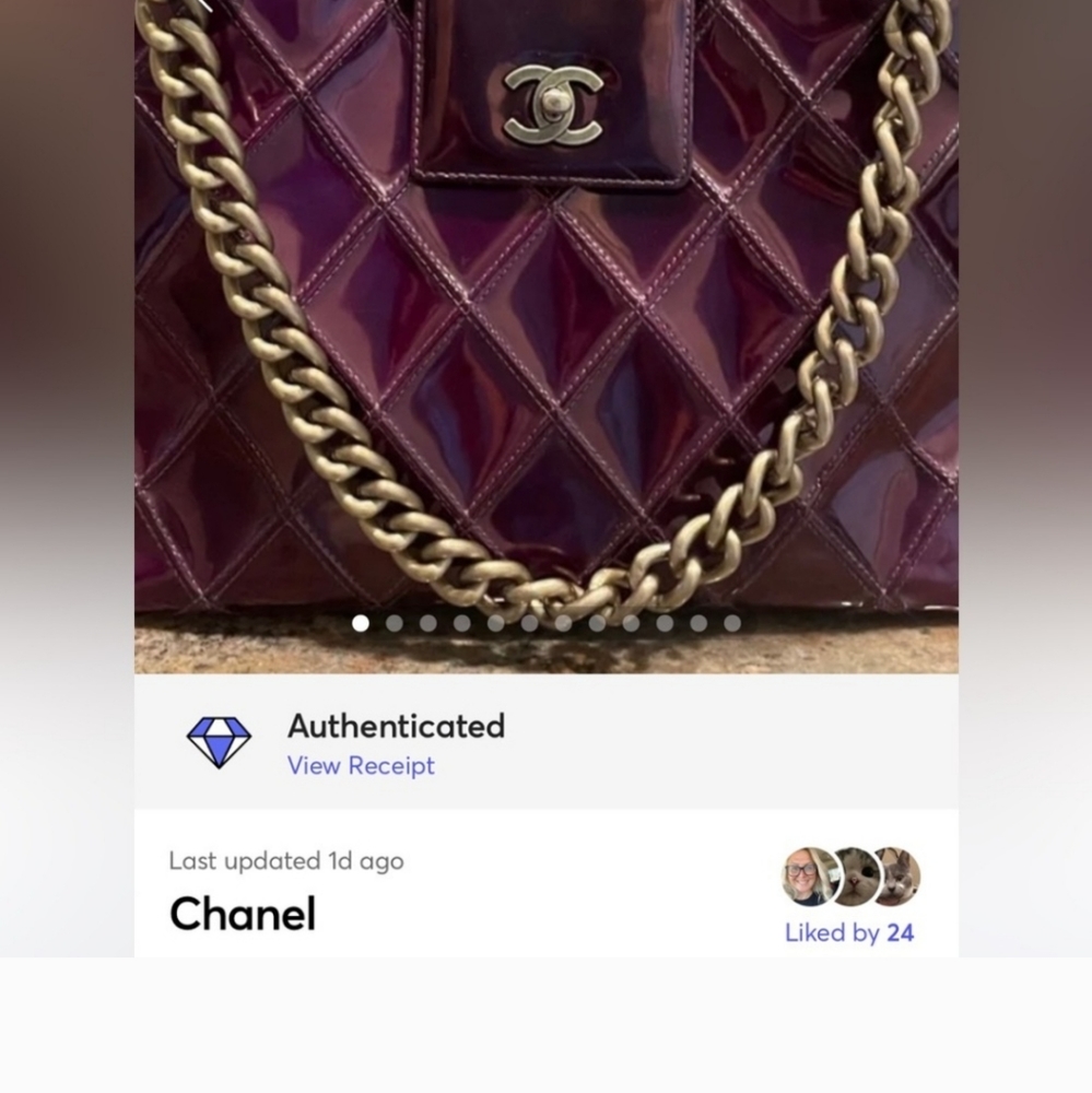 Designer CHANEL Neo Executive Patent Leather Handbag